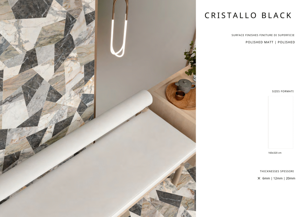 Thông số kỹ thuật Đá nung kết Cristallo Black