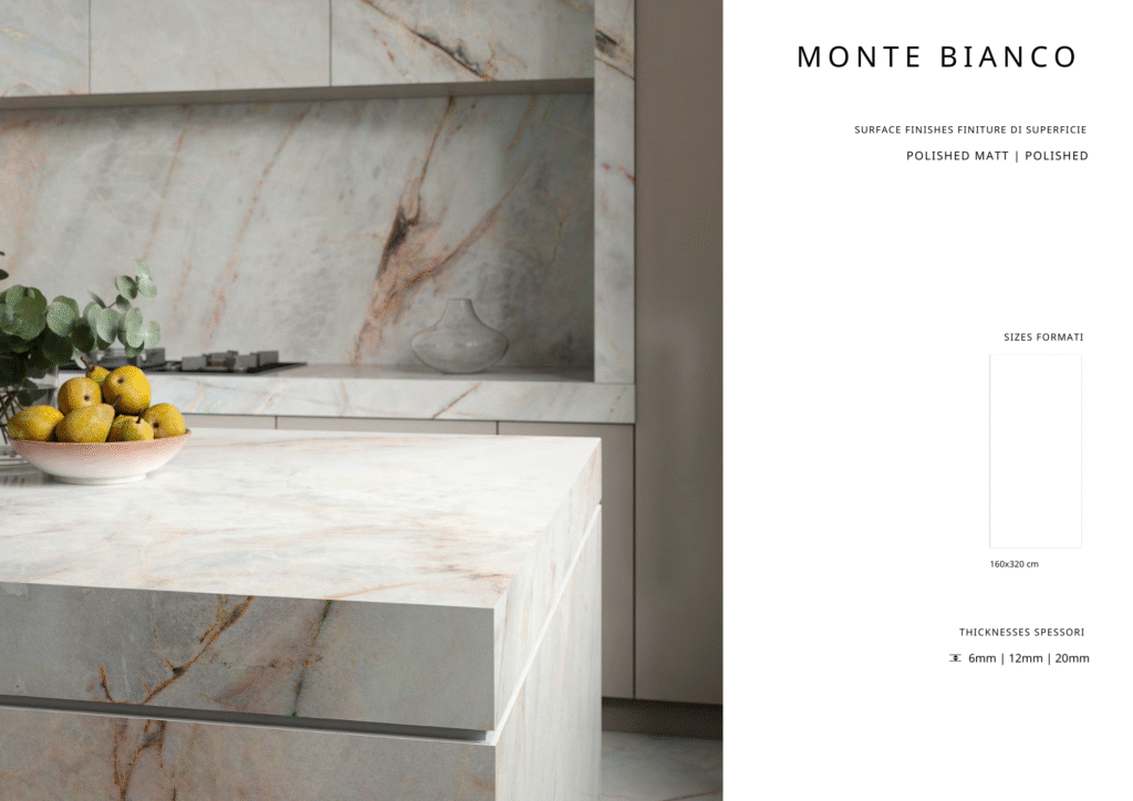 Thông số kỹ thuật Đá Nung Kết Monte Bianco