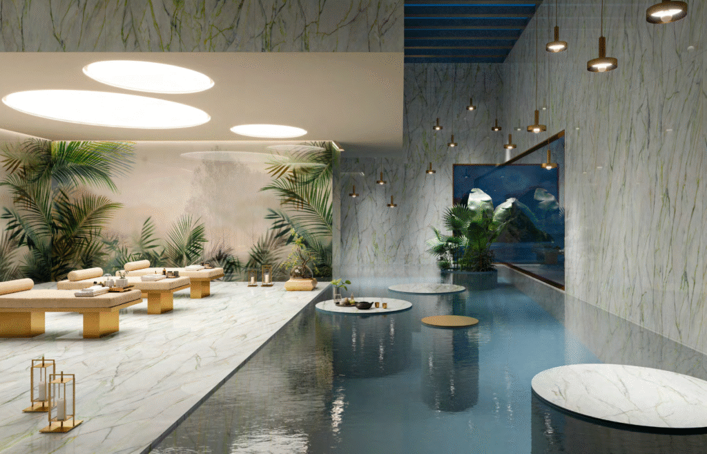 Ứng dụng của Đá Nung Kết Calacatta Green