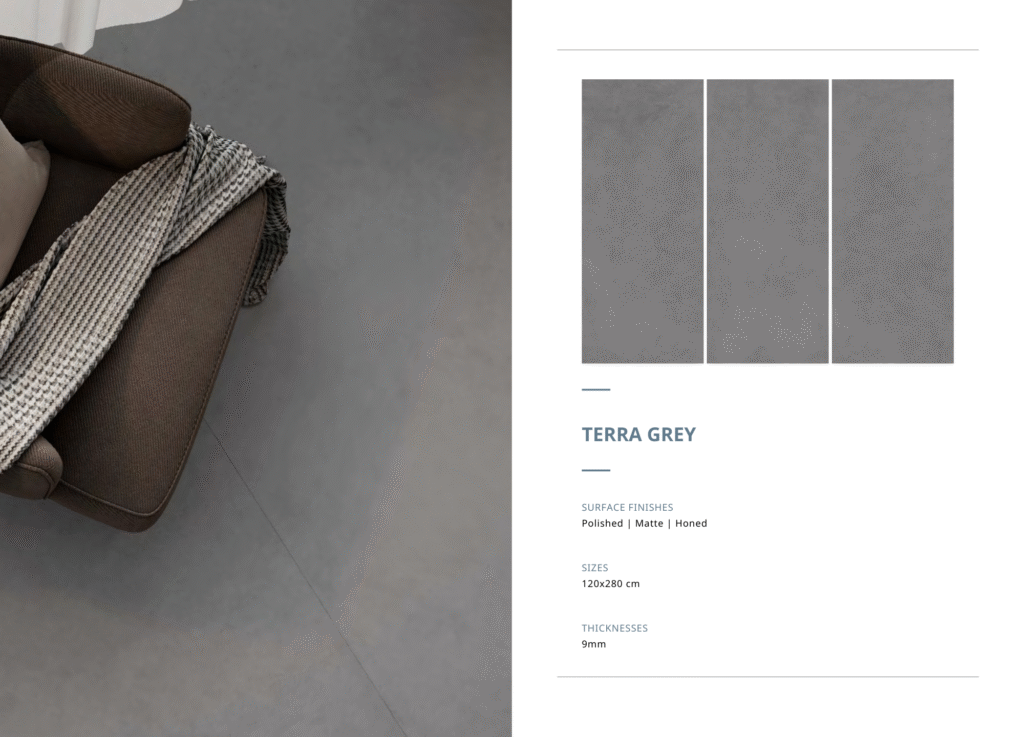 Thông số kỹ thuật của Đá nung kết Terra Gray