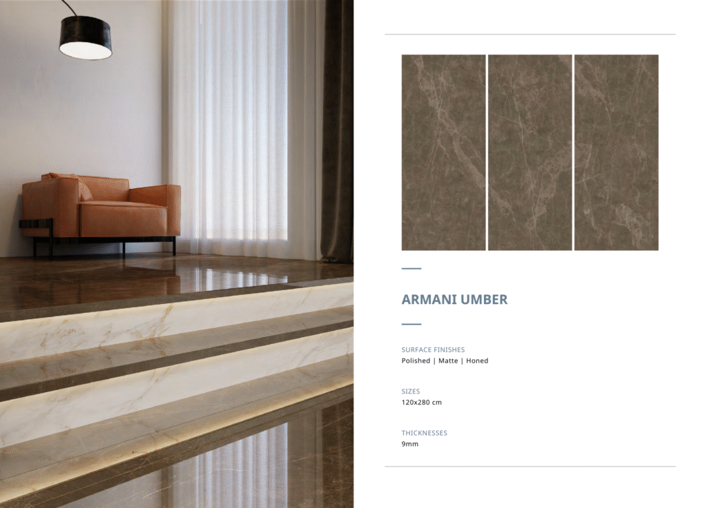 Thông số kỹ thuật của Đá nung kết Armani Umber