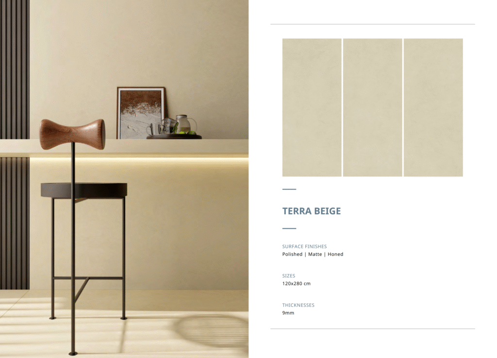 Thông số kỹ thuật của Đá nung kết Terra Beige