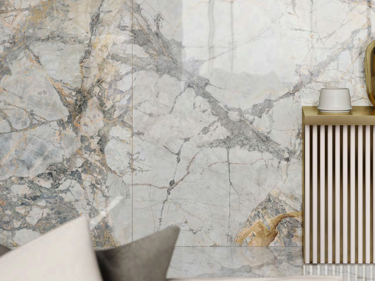 Đá nung kết Invisible Gold – Vật liệu cao cấp nâng tầm kiến trúc