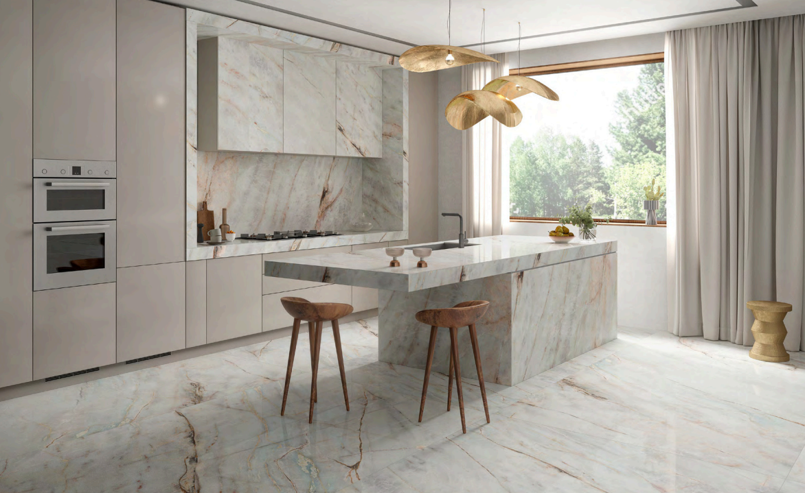 đá nung kết Monte Bianco nổi bật như một biểu tượng của sự sang trọng và tinh tế.