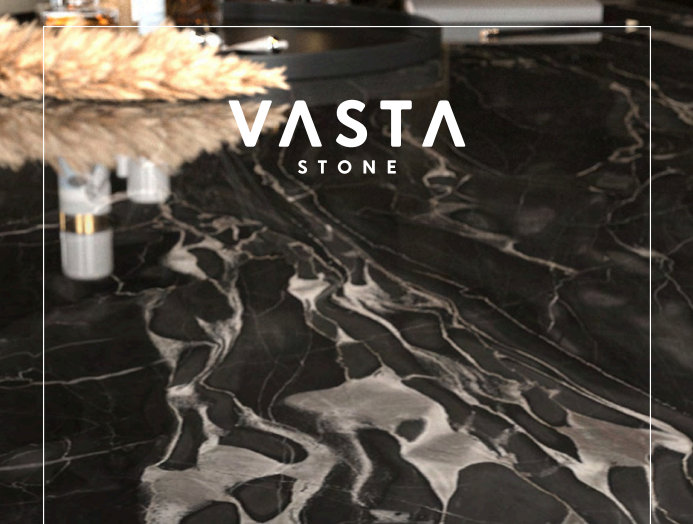 Đá nung kết Portoro silver sang trọng, kích thước lớn 1600x3200mm, phù hợp mọi ứng dụng nội thất và ngoại thất.