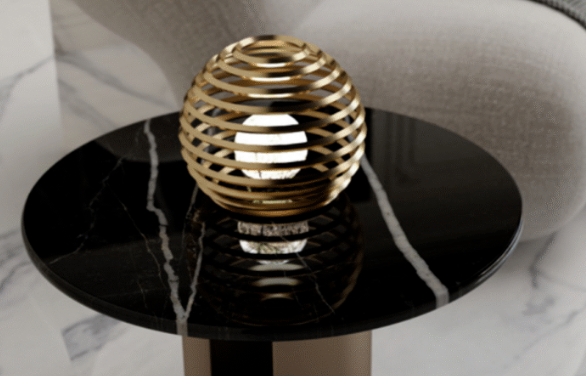 Bề mặt polished đá nung kết Black Marquina cao cấp